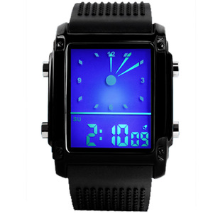 Multifunctional Fashion Electronic Watch Led Display Unisex Sport Watch With Digital Time And Date Black Strap - Product Image 1