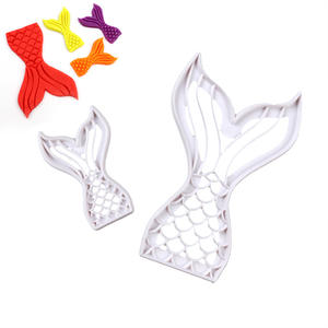 2 pièces d'un ensemble queue de sirène emporte-pièce tampon à biscuits <span class=keywords><strong>sous</strong></span> <span class=keywords><strong>la</strong></span> mer timbre animaux de <span class=keywords><strong>l</strong></span>'océan <span class=keywords><strong>petite</strong></span> sirène - Product Image 5