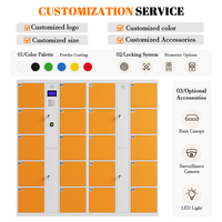 Casier de rangement intelligent en acier, étanche et écologique, directement de l'usine chinoise, pour stations balnéaires, touristes, avec paiement par code QR, OEM