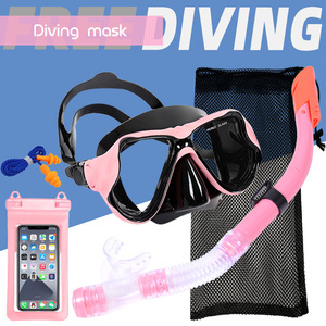 Set de Máscara de Buceo y Snorkel con Cristal Templado Antivaho para Adultos, Uso en Playa, Bolsa de Malla Incluida - Product Image 3