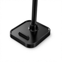 Support de téléphone et tablette pour diffusion en direct sur ordinateur de bureau, base métallique lourde, télescopique, réglable, double appareil, multifonctionnel pour la prise de vue