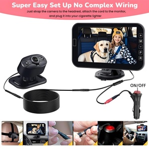 Nouvelle vision nocturne HD IR sur le siège arrière de la voiture Moniteur de sécurité pour bébé enfant Caméra bébé 7 pouces - Product Image 6