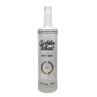 Bouteilles d'alcool givrées rondes et carrées uniques pour vodka et tequila, 500ml, 700ml, 1000ml, y compris 750ml