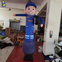 Garçon commercial bon marché de danseur de main de vague extérieure avec le ventilateur pour le magasin de pneu