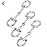 LIHUI Fashion Horsebit Metal Button Scarf Buckle Clasp Ring untuk Wanita (Emas Ukuran S)