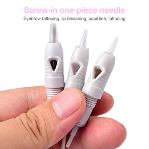 Agujas de Cartucho Desechables para PMU, Puntas de Aguja de Acero Inoxidable para Tatuajes de Cejas y Labios, Maquillaje Permanente, Uso Profesional en Estudio - Product Image 2