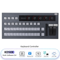 Panneau de contrôle ATEM 12 canaux PGM PVW pour mélangeur vidéo, barre T, Tally, OLED, alliage d'aluminium, USB, LAN, PoE, Mix/Dip/Wipe, version usine