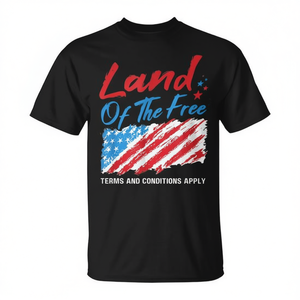 T-shirt Land Of The Free Flag Distressed, conditions générales applicables - Product Image 2