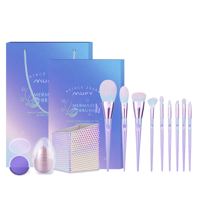 Экологичные наборы кистей для макияжа для девочек, 9 шт. кистей для макияжа