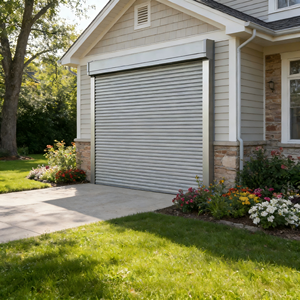 Aluminum Electrical Roll up Garage Doors Automatic Roller Shutter Gate Finished Surface Fire Prevention Outdoor Entry for Garage - Product Image 1