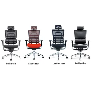 High Back Swivel Mesh Manager Office Chair Executive Sillas Ergonomic Chair With Footrest