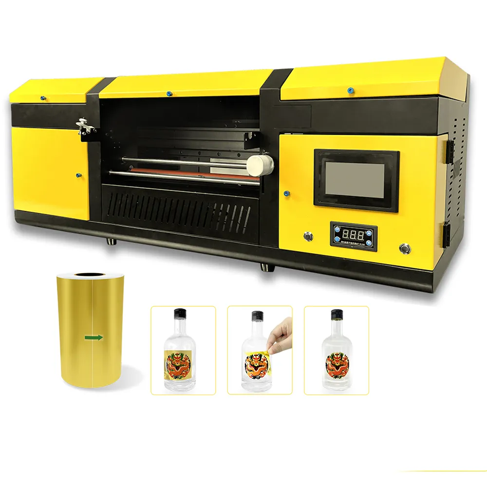 Newest Design Digital Hot Foil Stamping Machine thermal UV Film Roll sticker printer For Paper PVC Credit Card