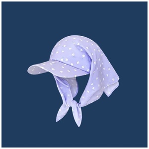 Pañuelo para la cabeza con lazo frontal para mujer, sombrero de sol de verano, pañuelo triangular a cuadros estilo campestre, gorra de béisbol, para viajes, playa, vacaciones, actividades al aire libre, para niña - Product Image 3