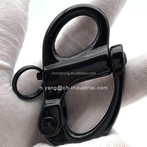 Manille à dégagement rapide en acier inoxydable 316 de 96 mm (3-3/4 pouces) pour bateaux à voile, connecteur marin à anse fixe - Product Image 5