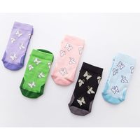 Chaussettes de course réfléchissantes pour femmes, motif papillon, respirantes, avec soutien de la voûte plantaire, tendance, athlétiques, tricotées, pour le printemps