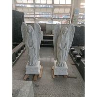 Statues d'anges en marbre de haute qualité, style américain moderne, pour cimetière et jardin, commémoratives, faible MOQ