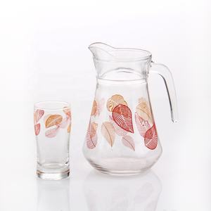 Verres à boissons classiques 7 pièces, ensemble de citron <span class=keywords><strong>en</strong></span> verre avec design de décalcomanie, ensemble de verres et de gobelets, <span class=keywords><strong>prix</strong></span> bon marché pour l'été - Product Image 6