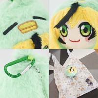 Sac de courses pliable et portable en peluche motif dessin animé, réutilisable, avec pendentif animal, pour le voyage et le rangement à domicile