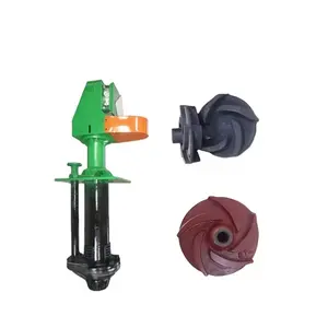 Pompa per liquami verticali semi sommersa resistente alla corrosione della girante di gomma per mezzo pompaggio di liquami di utilizzo sommergibile