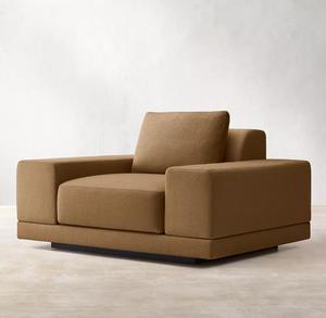 RH CORTONA LEDERSOFA-SET Echtes Braunes Leder Zeitgenössisches Konvertierbares Modulares Schlafsofa Moderne Luxus-Wohnzimmermöbel - Product Image 2