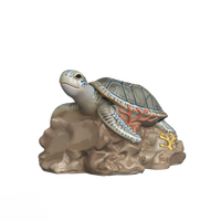 Tasse à cocktail en céramique émaillée artisanale, design océanique polynésien hawaïen personnalisé, tortue de mer gardienne, mug Tiki, cadeau pour bar de fête