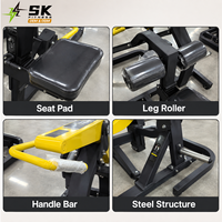 Machine à extensions de jambes SK à charge par broches, équipement d'entraînement des jambes, machine à quadriceps assise, cadre en acier, coussin réglable, fitness