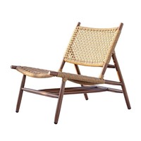 Ensemble table et chaises pour maison d'hôtes, fauteuil en rotin, canapé de jardin, chaise individuelle d'extérieur, pour cours et balcons, design moderne et minimaliste, structure en teck