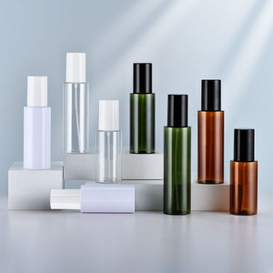 Mới nhất sang trọng rỗng pet 80/100/120/150/180ml 200ml phun chai cao cấp phẳng Vai Lotion chai nhựa trong suốt chai - Product Image 5