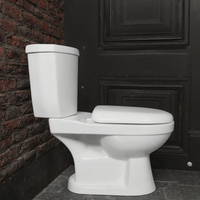 Ensemble de sanitaires en céramique pour toilettes et lavabos, comprenant WC, lavabo sur pied, évier et siphon en P, style occidental, vente en gros à prix compétitif