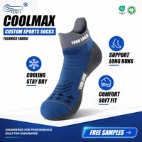 Chaussettes de sport montantes pour hommes personnalisées, Coolmax, à compression, antibactériennes, absorbantes, antidérapantes et respirantes, vente en gros