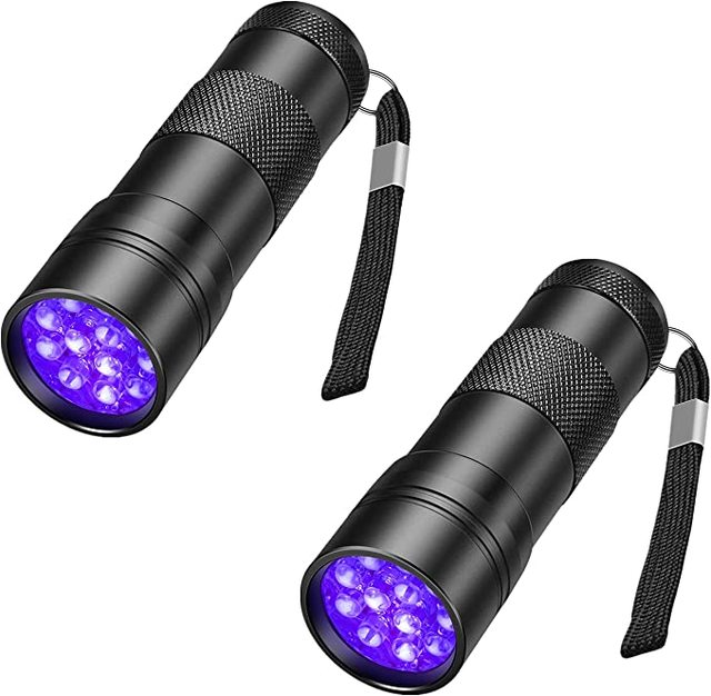 NEW 365nm to 395nm 12 Uv LED Flashlight Ultraviolet Light Black Light UV Flashlight