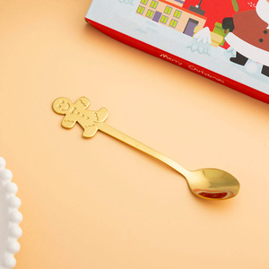 Mini-cuillères à mélanger le miel, fourchettes, ensemble de couverts de Noël avec boîte cadeau pour le thé, le café, les bars et les fêtes - Product Image 6