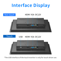 1000Nits 15.6 Inci 1920x1080 Kecerahan Tinggi VESA Monitor Layar Sentuh Kapasitif Resistif Industri LCD Display HD USB VGA