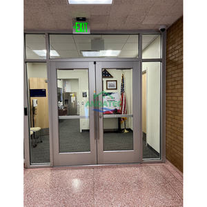 Porte d'entrée commerciale à double vitrage en aluminium pour supermarché, à vendre - Product Image 5