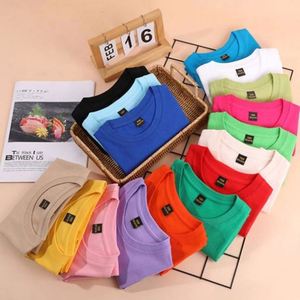 Kids Casual Compressed <b>T</b>-Shirt Custom Logo Printing 100% Cotton Breathable Short Sleeve for Baby Girls & Boys - Product Image 3