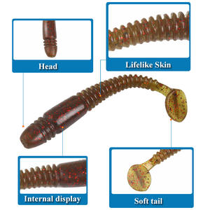 Señuelo de pesca Xy 147 Soft Bait de 83 mm y 4.6 g con cola en espiral para la pesca de lubina - Product Image 4