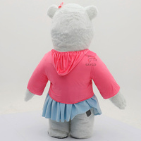 Costume de mascotte d'ours polaire gonflable sur mesure, costume d'ours géant en peluche avec logo pour la promotion de la marque, défilé, événement, OEM
