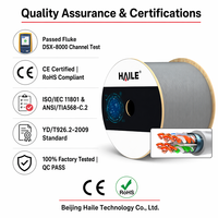 Câble réseau CAT6 FTP, cuivre pur sans oxygène, blindage simple, prend en charge l'alimentation PoE, gris, 305 m par carton