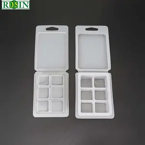 Packaging Candle Clamshell Box In-stock Frosted Opaque Plastic Blister Wax Melt PET Accept