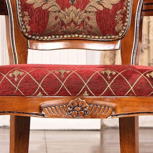 Chaise de salle à manger moderne en maille, <span class=keywords><strong>avec</strong></span> <span class=keywords><strong>accoudoir</strong></span>, à dossier <span class=keywords><strong>haut</strong></span>, siège en bois, pour restaurant - Product Image 3