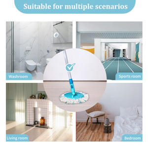 Convient aux tampons de remplacement de vadrouille rotatifs à 360 degrés de <span class=keywords><strong>Leifheit</strong></span> Accessoires de tête de vadrouille en microfibre humide et sèche - Product Image 4