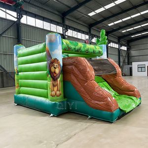 Château gonflable avec toboggan, acheter une structure de saut gonflable en ligne, grand château gonflable extérieur avec toboggan pour enfants - Product Image 3