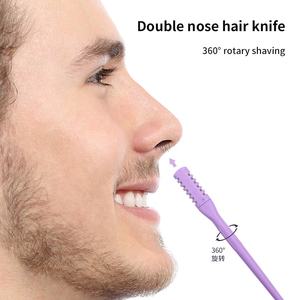 Recortador <span class=keywords><strong>de</strong></span> Vello <span class=keywords><strong>Nasal</strong></span> 2 en 1 <span class=keywords><strong>de</strong></span> Acero Inoxidable <span class=keywords><strong>de</strong></span> Doble Cara con Punta Redondeada, Recortador Manual Giratorio <span class=keywords><strong>de</strong></span> 360 Grados para Hombres y Mujeres - Product Image 3