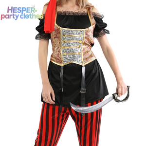 Disfraz de Pirata HESPER 2026 para Mujer, Traje de Personaje de Película con Top y Diadema, Ropa para Juego de Rol de TV para Carnaval - Product Image 3