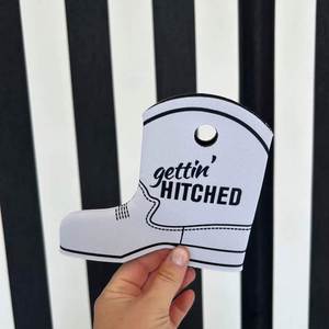 Enfriador de Botellas Personalizado en Forma de Bota de Vaquero, de Espuma Plegable, Recuerdo para Despedida de Soltera, Estilo Romántico - Product Image 1