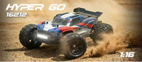Voiture RC tout-terrain MJX Hyper Go 16212 1/16 Brushless 4x4 42 km/h haute vitesse, télécommandée, prête à l'emploi (RTR) pour adultes
