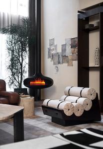 Cheminée suspendue haut de gamme personnalisée à <span class=keywords><strong>bois</strong></span>, poêle moderne <span class=keywords><strong>suspendu</strong></span> pour villa, hôtel, gîte et usage domestique - Product Image 3