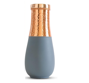 Bouteille d'eau en cuivre à base grise, à visser, pour l'eau potable quotidienne, maison, bureau, voyage, disponible à bon prix – Vente en gros - Product Image 1