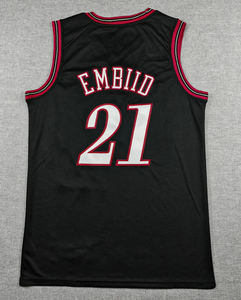 Jersey Bola Basket Edisi Kota Berkualitas Tinggi Jahitan Bordir Joel Embiid 0 Tyrese Maxey Musim Baru 2026 - Product Image 5
