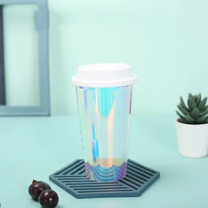 500ml 700ml arc-en-ciel pp tasse personnalisée personnalisée <span class=keywords><strong>Bobe</strong></span> lait thé tasse à café jetable 16oz 20oz 32oz tasse en plastique avec couvercle - Product Image 1